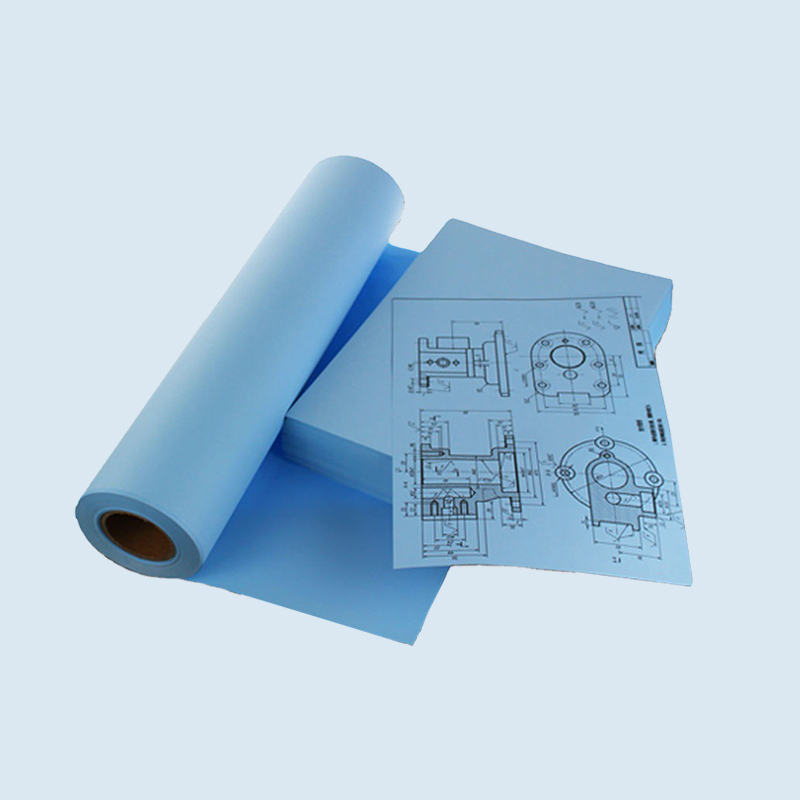 Long at Time, Dark Blue Single-sided CAD Plotter Paper Roll 80g 1070mm*100m